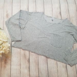 American Apparel Cropped Long-Sleeve Pocket Shirt